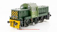 1413 Heljan Class 14 Diesel Locomotive number D9545 in BR Green livery with wasp stripes